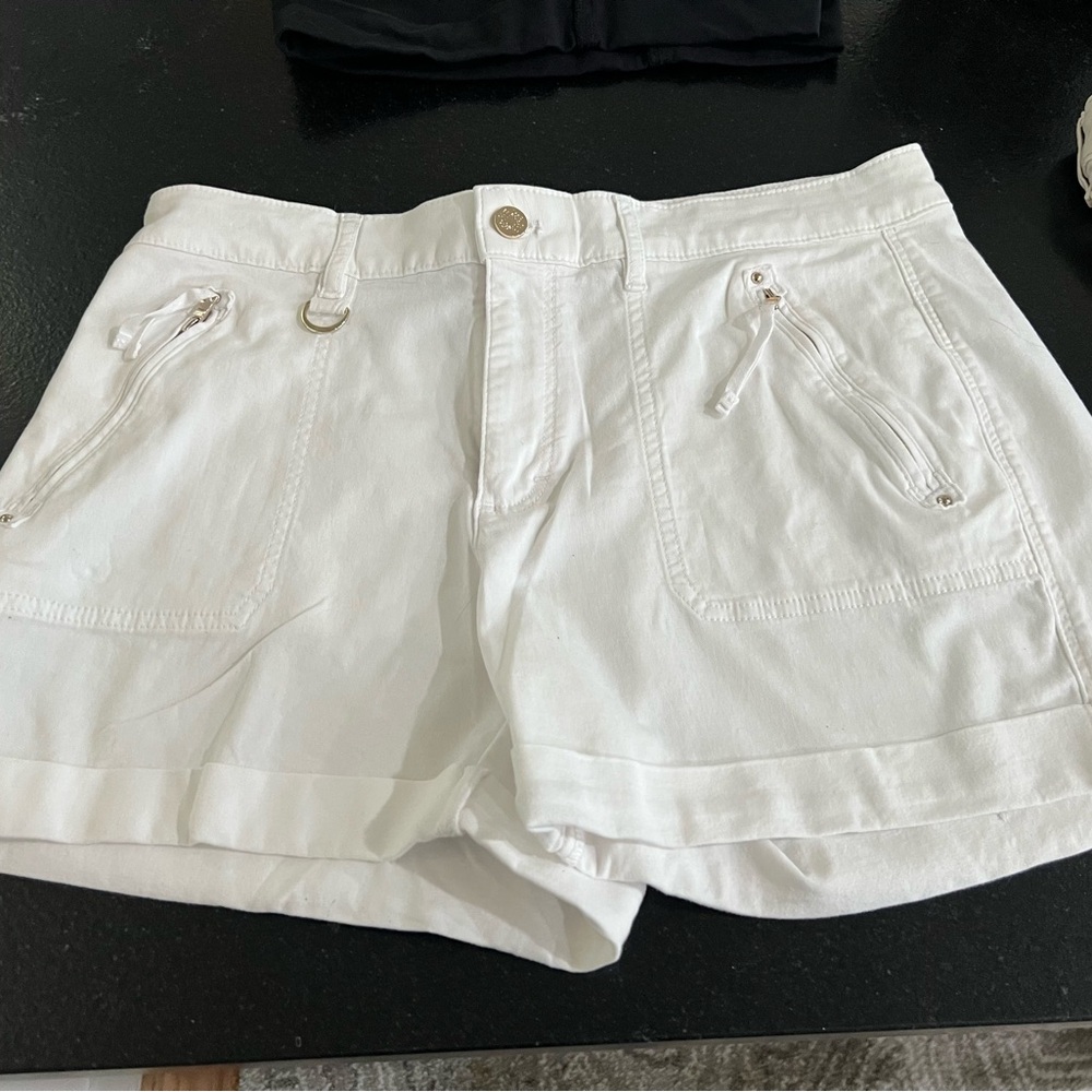 White House Black Market White Cargo Shorts